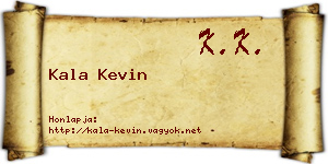 Kala Kevin névjegykártya